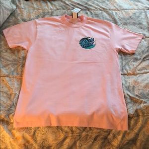 Santa Cruz Wave Dot pink t-shirt.